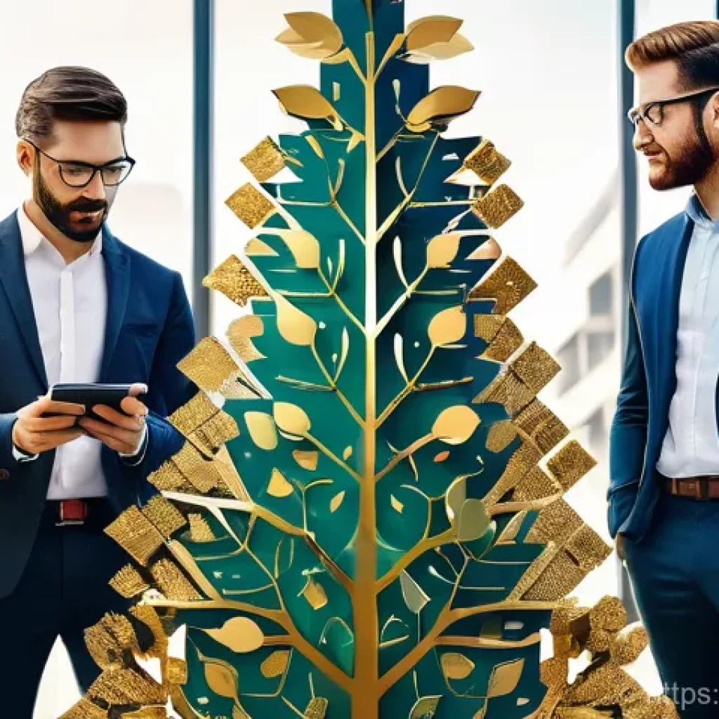 지적재산권 전문가 이직 성공 비결 - **"Golden Opportunity in Intellectual Property"**: A vibrant, semi-abstract illustration depicting i...