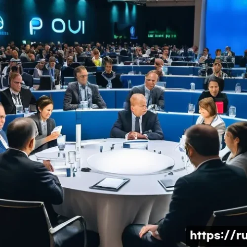 Home 9 지적재산권 분야에서의 네트워킹 팁 - **Prompt for an Intellectual Property Conference Scene:**
A vibrant, wide-angle shot of a bustli...